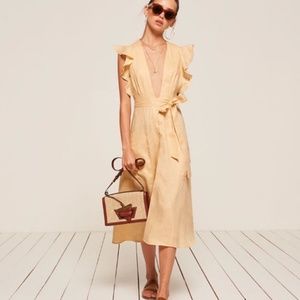 Reformation Serengeti Buttercup Midi Dress